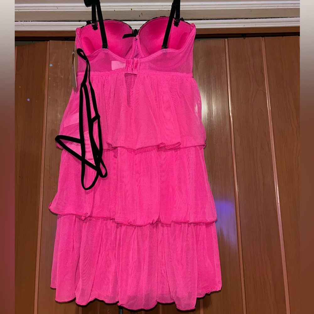 Spree Pink Babydoll with Thong